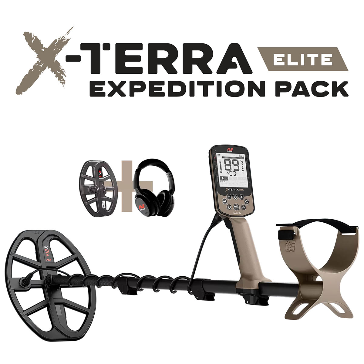 Minelab X-Terra Elite Metalldetektor Expedition Pack mit gratis Pro-Find 40 Pinpointer