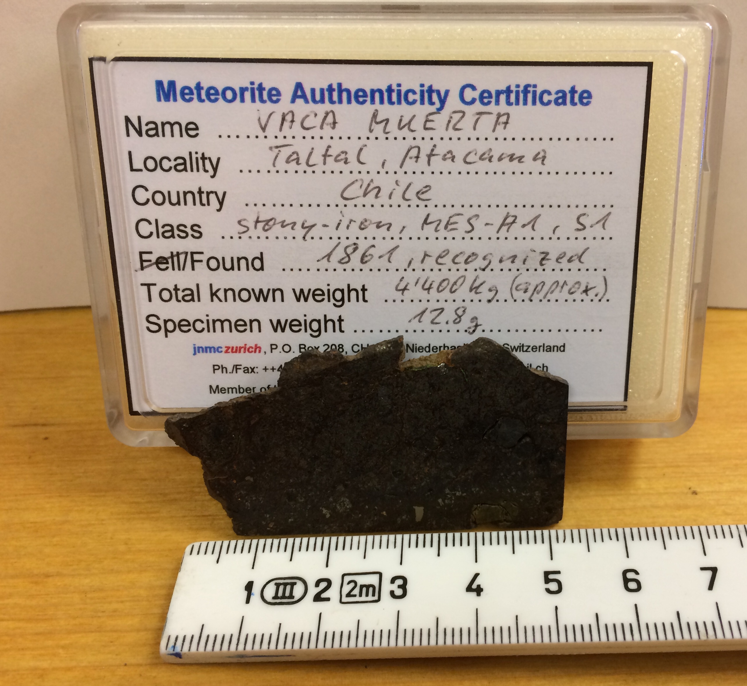 VACA MUERTA MES-A1 Stein-Eisenmeteorit  12.8gr